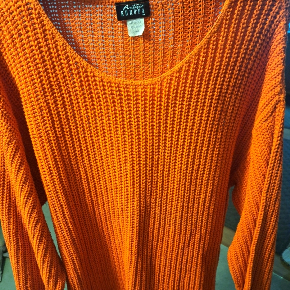 Orange oversized sweater